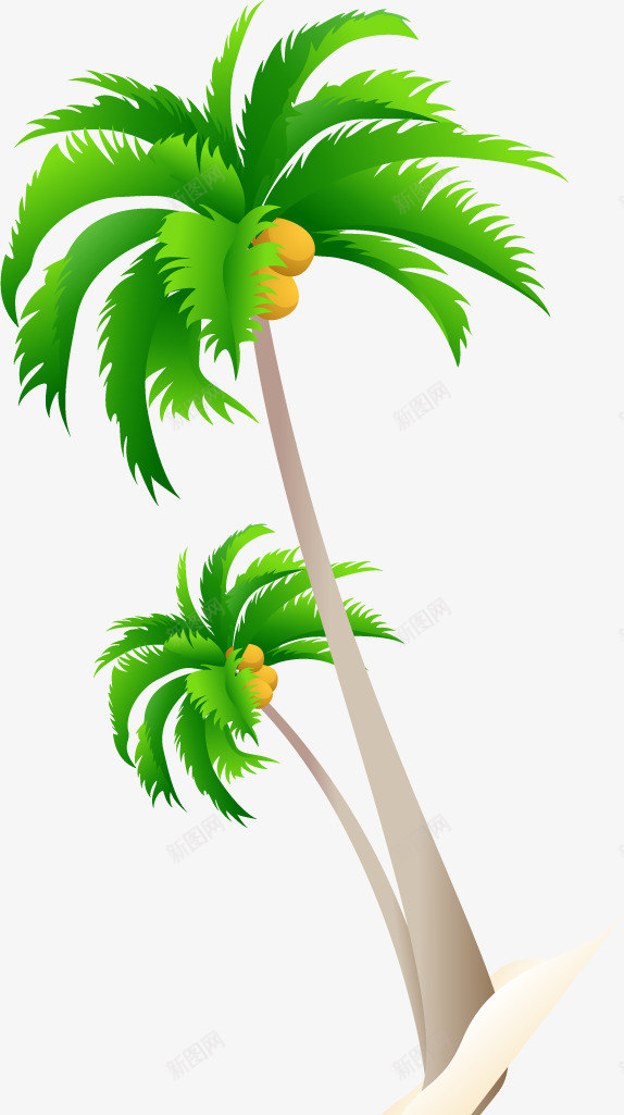 摄影手绘椰子树沙滩海边png免抠素材_新图网 https://ixintu.com 摄影 椰子树 沙滩 海边