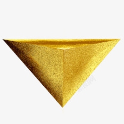 三角立体金装饰素材