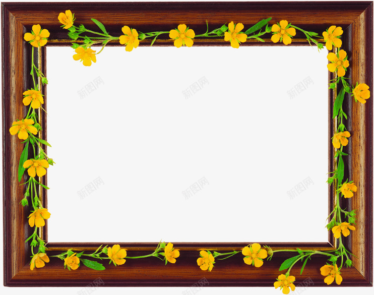 黄色滤化木板相框png免抠素材_新图网 https://ixintu.com 木板 黄色