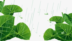 中国传统节气雨水海报装饰素材