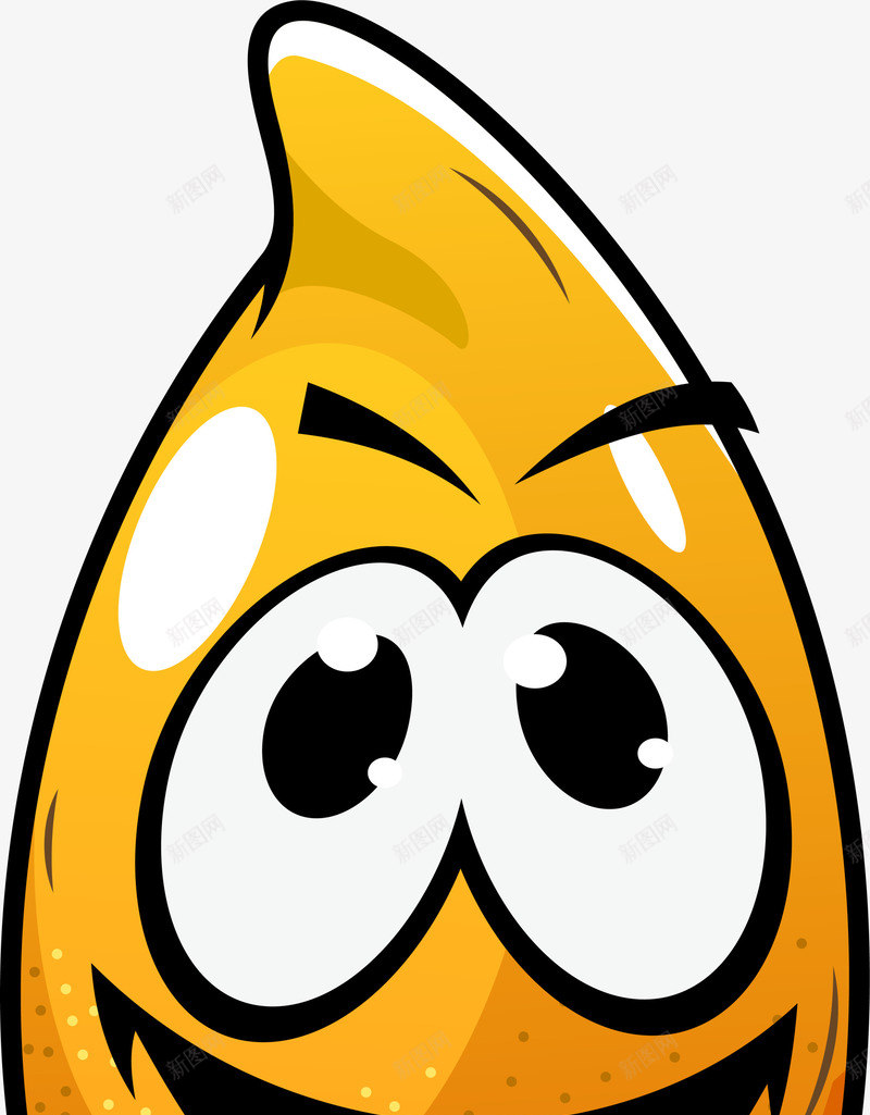 黄色卡通芒果png免抠素材_新图网 https://ixintu.com 免抠PNG 卡通 可爱 童趣 芒果 装饰图案 黄色
