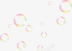 漂浮的彩色泡泡春天彩色泡泡装饰高清图片