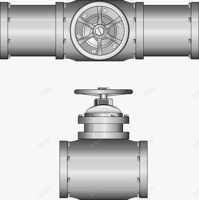 阀门元素png免抠素材_新图网 https://ixintu.com png 元素 卡通 地下管道 金属 阀门