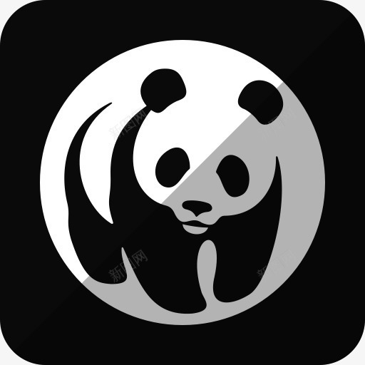 世界自然基金会社会阴影圆角矩形图标png_新图网 https://ixintu.com Wwf 世界自然基金会