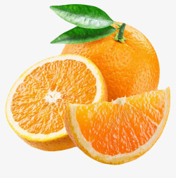 橙色水果橙色香甜水果切碎的奉节脐橙实物高清图片