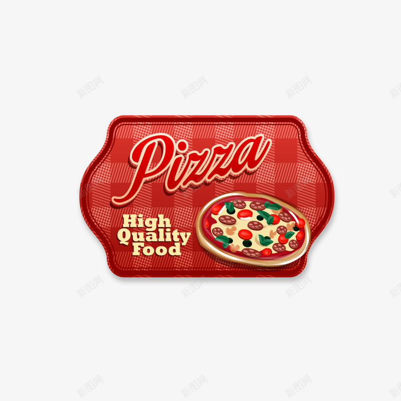复古披萨图标png_新图网 https://ixintu.com LOGO PIZZA 复古 复古披萨图标 披萨 披萨LOGO 标贴 红色 美味 食物 餐饮