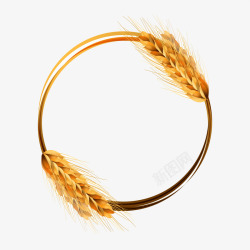 金色麦穗圆环片素材