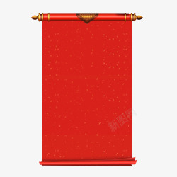 装饰卷轴大红中国传统卷轴装饰背景高清图片