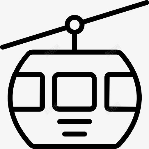 电缆车舱图标png_新图网 https://ixintu.com 交通 滑雪场 缆车 缆车的小屋 舱 运输