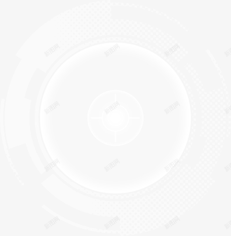白色科幻圆环png免抠素材_新图网 https://ixintu.com 免抠PNG 圆圈 圆环 白色 科幻 科技 装饰图案