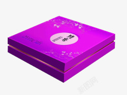紫色月饼合素材