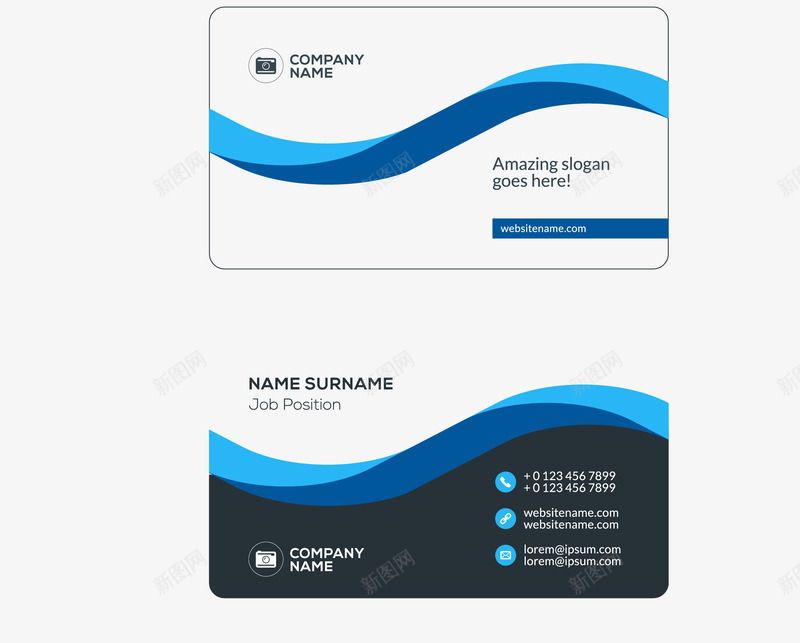 商务名片矢量图ai_新图网 https://ixintu.com 个性时尚名片 卡片 名片 名片底图 名片设计 商务名片 矢量图 精美名片