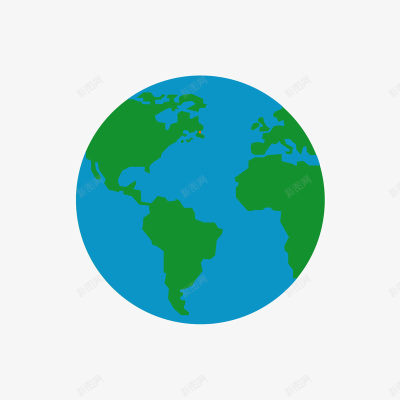 蓝绿色的地球png免抠素材_新图网 https://ixintu.com 地球 球体 矢量地球 绿色 蓝色 蓝色地球