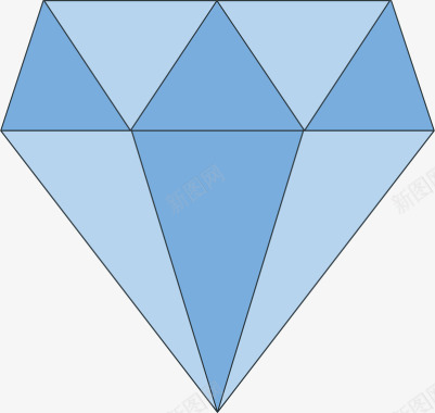 蓝色钻石装饰图标图标