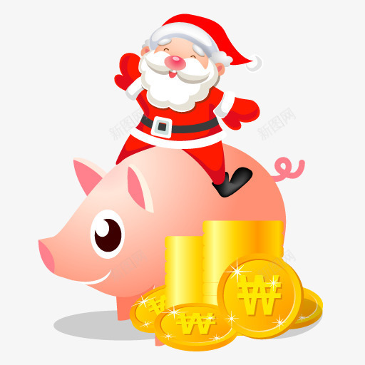 圣诞老人扑满图标png_新图网 https://ixintu.com bank christmas finance piggy santa xmas 圣诞老人 圣诞节 小猪 金融 银行