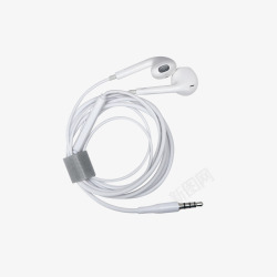 苹果白色耳机线素材