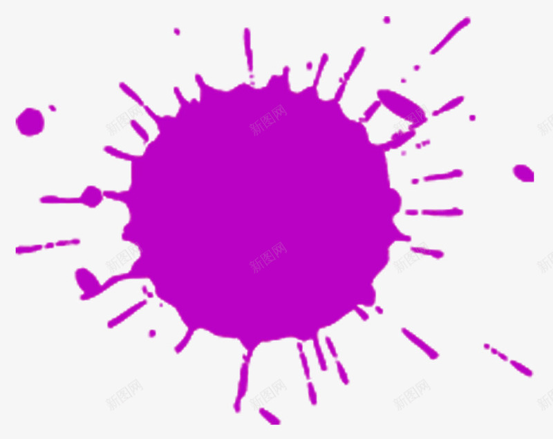 圆形水彩png免抠素材_新图网 https://ixintu.com 卡通手绘 双十一 圆形 水彩溅射 水彩背景 紫色