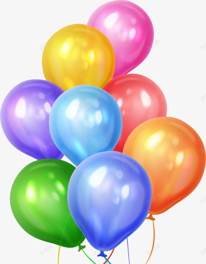 放飞的彩色气球卡通图png免抠素材_新图网 https://ixintu.com 儿童 卡通 彩色气球 手绘图 抓气球的熊 放飞 气球墙 漂亮的 绳子