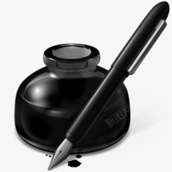 黑色钢笔和墨水素材
