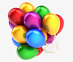 彩色缤纷气球素材