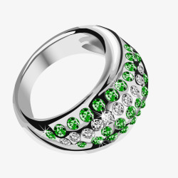 绿钻戒指素材