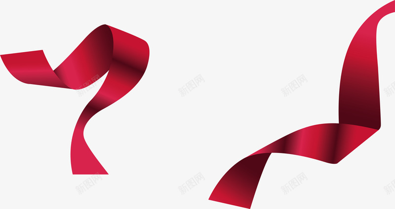 红色的缎带png免抠素材_新图网 https://ixintu.com 彩带 矢量png 红丝带 红色彩带 红色缎带 缎带