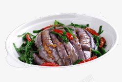 川菜鱼香茄子煲豉香茄柳高清图片