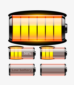 竖向电池进度条电池高清图片