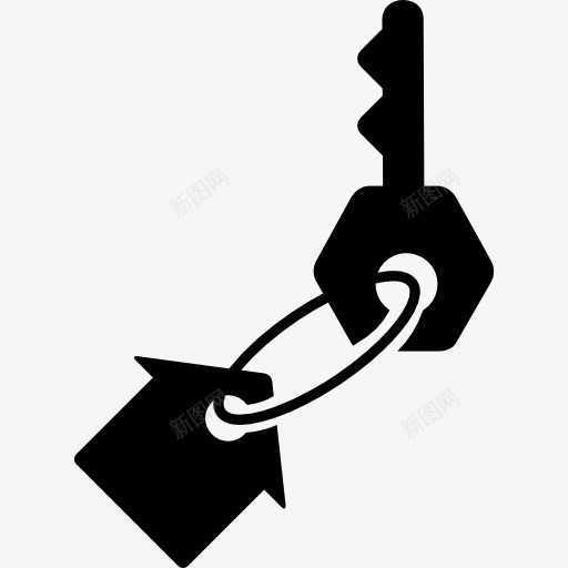房子的钥匙扣图标png_新图网 https://ixintu.com 关闭 建筑 打开 装饰 钥匙 锁