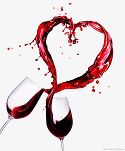葡萄酒创意创意爱心红酒高清图片