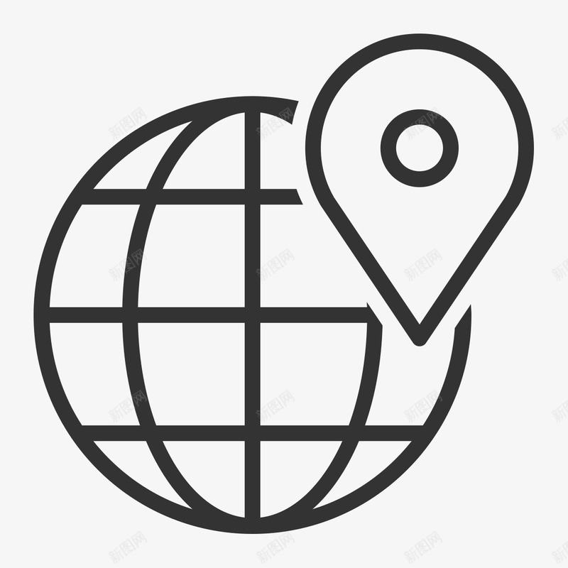 商务图标png_新图网 https://ixintu.com 卡通 商务 图标 地球 地理位置 手绘 简笔画