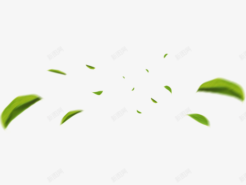 飘浮的叶子png免抠素材_新图网 https://ixintu.com 叶子 叶片 漂浮 绿色 落叶 装饰
