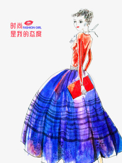 短发女神手绘时尚女孩女生美女高清图片