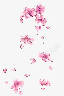 粉红色花瓣飘落的花朵png免抠素材_新图网 https://ixintu.com 粉红色 花朵 花瓣 飘落