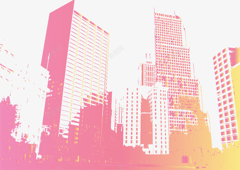 紫色斑斓大厦png免抠素材_新图网 https://ixintu.com 城市 建筑 房子 斑斓大楼 楼房 紫色大厦 装饰图案