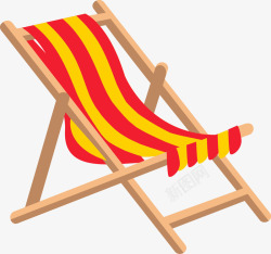 卡通休闲沙滩躺椅素材