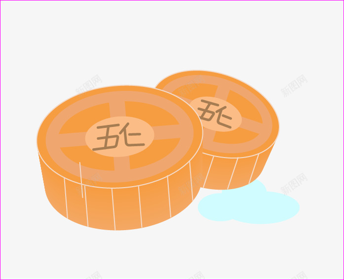 通透的小月饼矢量图ai免抠素材_新图网 https://ixintu.com 中秋 圆 字 线条 矢量图