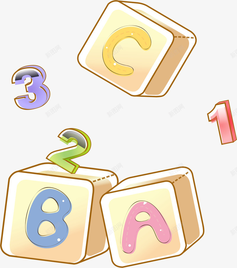 字母数字png免抠素材_新图网 https://ixintu.com 123 ABC 儿童 卡通 可爱 字母 数字
