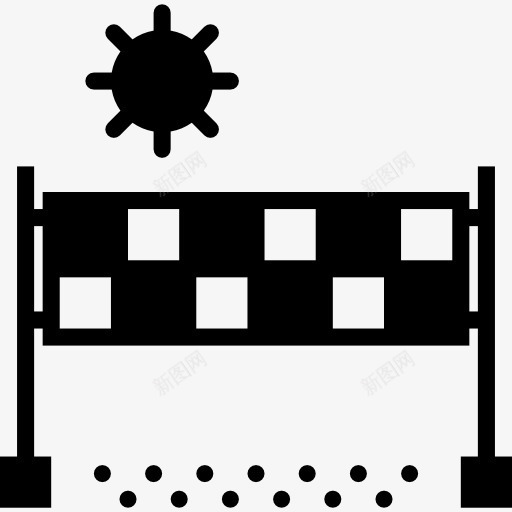 沙滩排球图标png_新图网 https://ixintu.com 体育 夏天 沙滩排球 网 运动 阳光