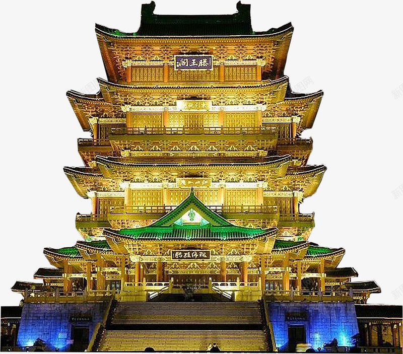 滕王阁png免抠素材_新图网 https://ixintu.com 旅游景点 江西建筑 滕王阁