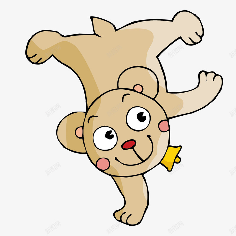 做操的猴子png免抠素材_新图网 https://ixintu.com 动物 卡通 手绘 猴子 运动