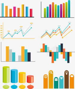 商业信息统计图数据统计图标高清图片