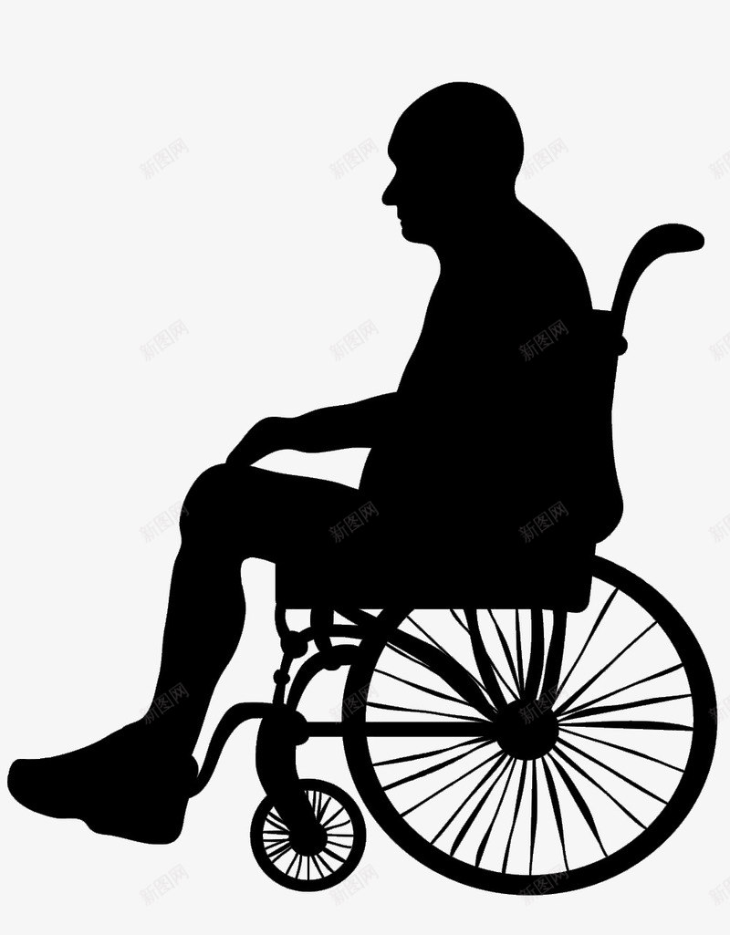 坐轮椅老人剪影png免抠素材_新图网 https://ixintu.com 剪影 坐轮椅的老人 坐轮椅老人剪影 老人 老人剪影