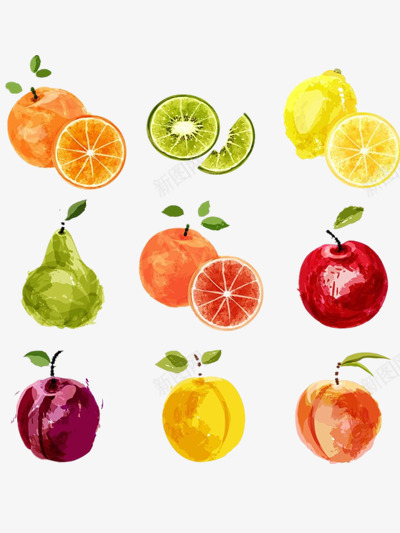 新鲜水果的卡通形象png免抠素材_新图网 https://ixintu.com 卡通 卡通水果 柠檬 桃子 梨 橙子 水果 苹果 菜类图片 蔬菜Q版
