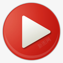 红色的播放按钮图标png_新图网 https://ixintu.com 暂无视频ico