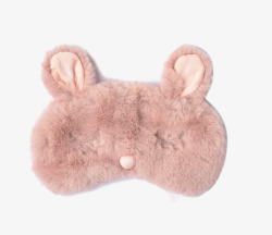 Oysho粉红色小兔子眼罩睡眠遮光透气睡觉护眼罩高清图片
