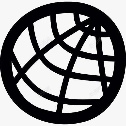 圆形网格图标png_新图网 https://ixintu.com 圆形 圆网 地球仪 网格 网格形状 网格球体