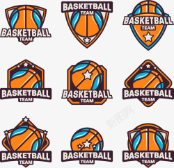 篮球设计标篮球队标图标高清图片