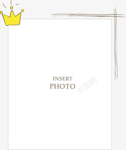 王冠卡通手绘王冠边框高清图片