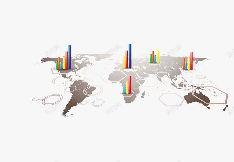 科技立体世界地图矢量图eps免抠素材_新图网 https://ixintu.com 世界地图 世界地图png 柱状图 矢量世界地图 科技世界地图 立体世界地图 矢量图